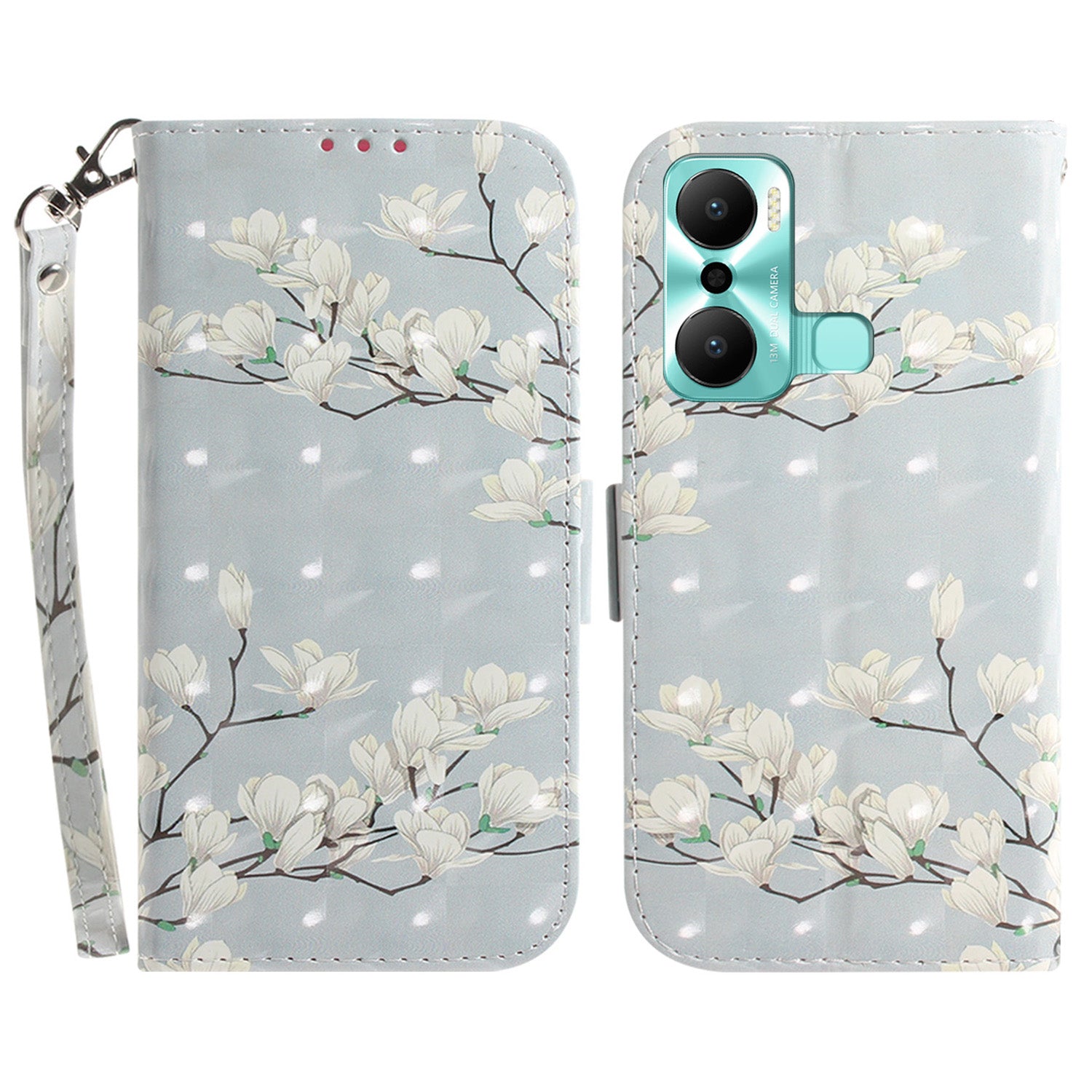 For Infinix Hot 20 Play 4G PU Leather Stand Wallet Phone Case 3D Pattern Printing Anti-scratch Phone Cover with Strap For Infinix Hot 20 Play 4G PU Leather Stand Wallet Phone Case 3D Pattern Printing Anti-scratch Phone Cover with Strap